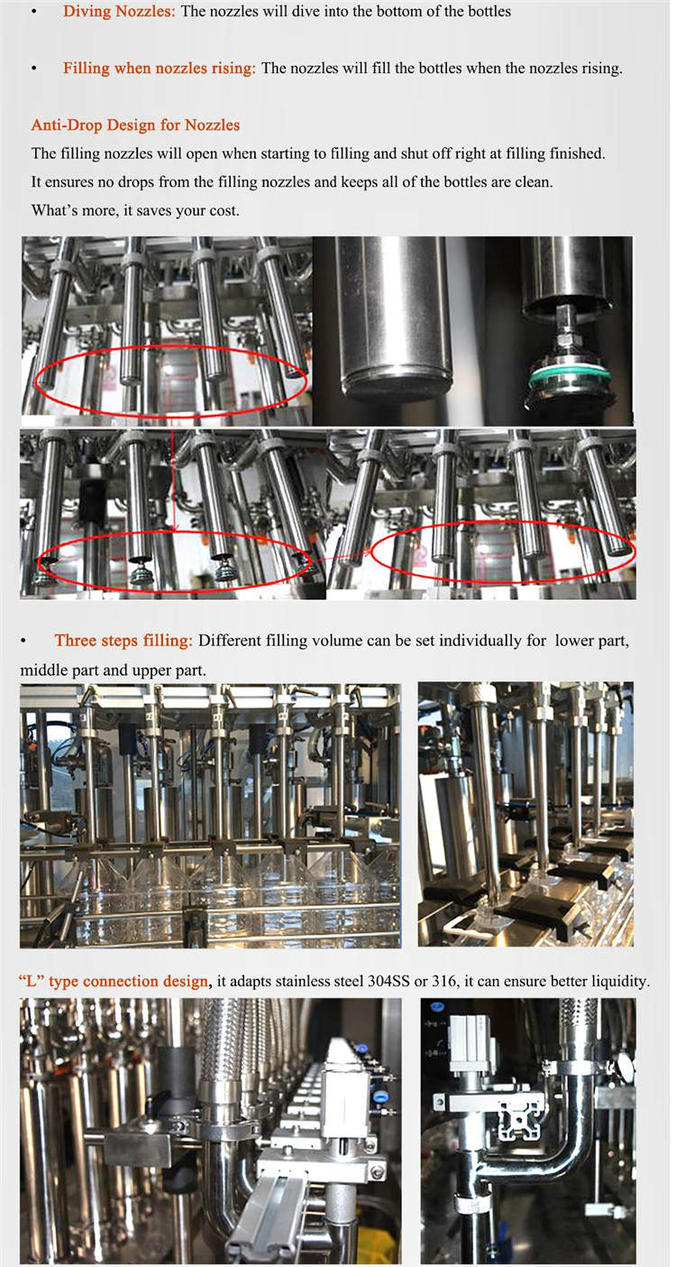 מכונת מילוי בקבוקים מנוע סרוו אוטומטי 4