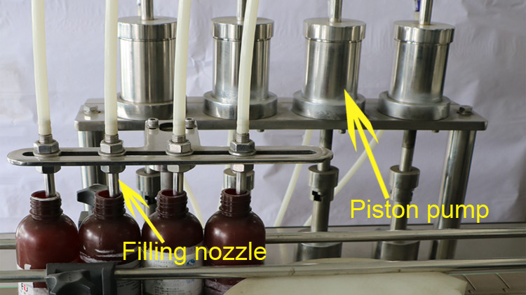 מכונת מילוי בקבוק עגולה 500 מ"ל עם איטום מכסה וגלגל כוכב